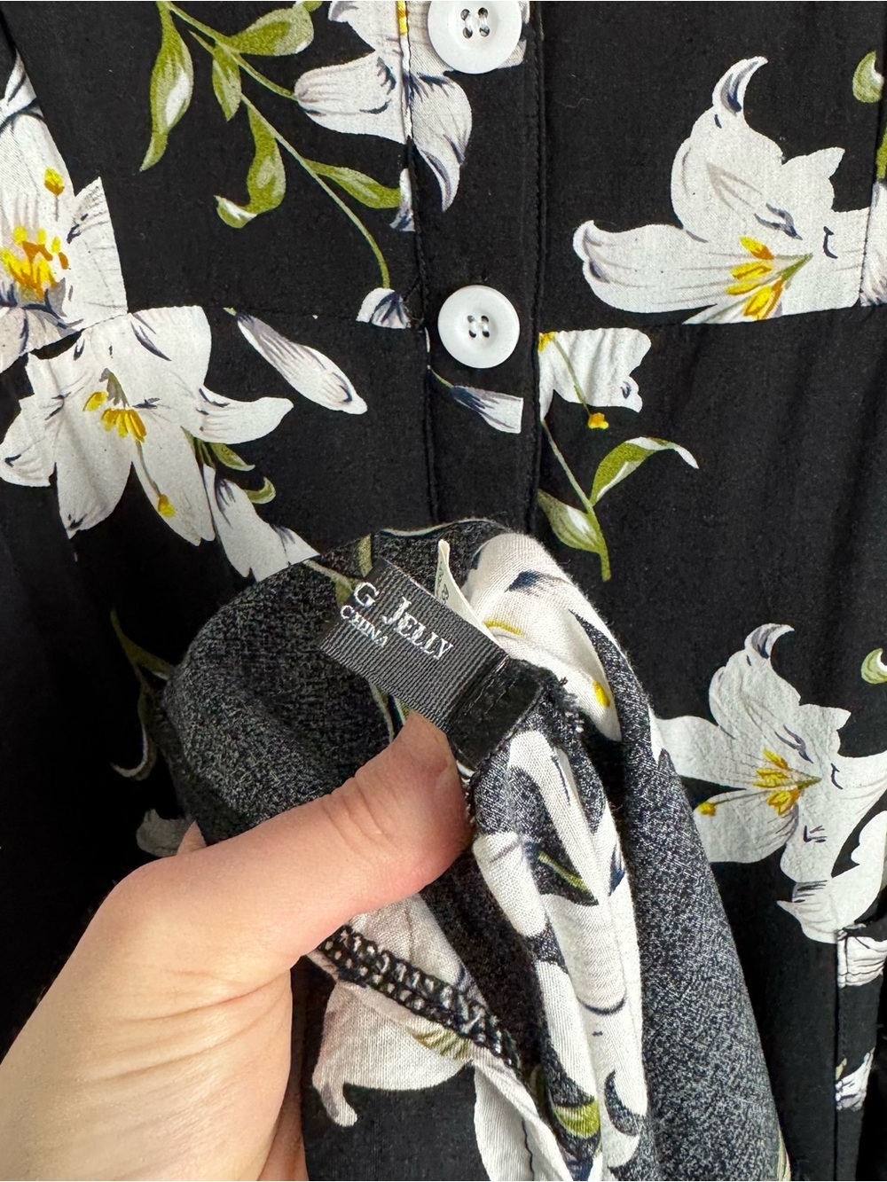 Blooming Jelly Black Floral Spaghetti Strap Midi Dress With Pockets Size M - Picture 9 of 13